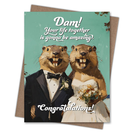 Beaver Wedding Card