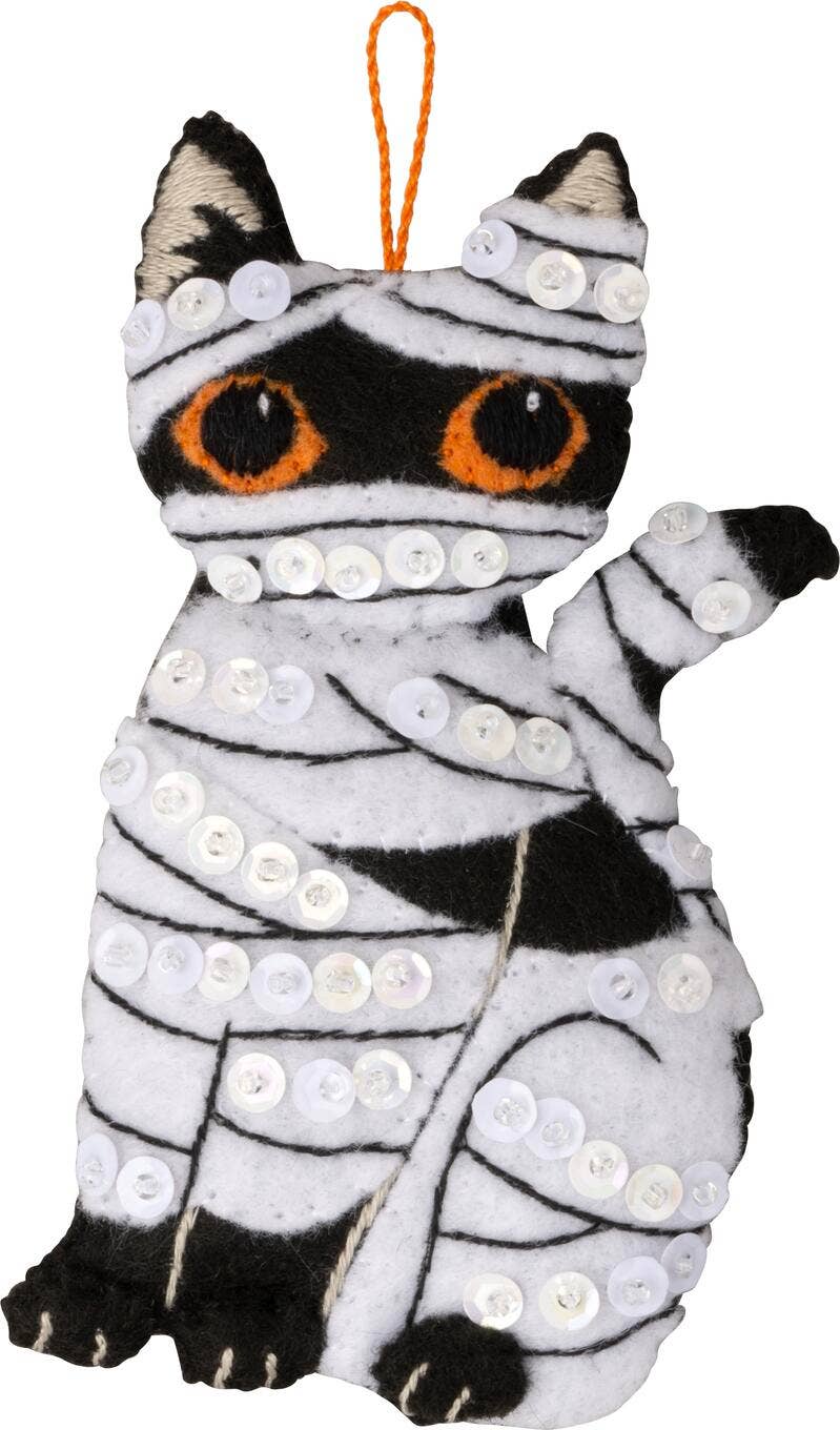 Bucilla Purrfectly Spooky Felt Ornament Kit - Set of 6