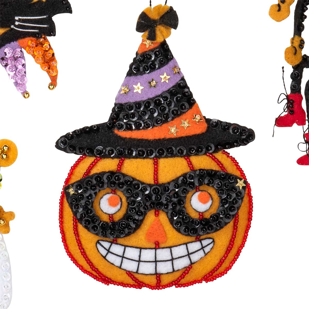 Bucilla Vintage Halloween Felt Ornaments Kit - Set of 6