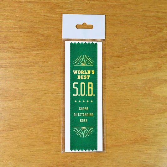 World’s Best S.O.B. Super Outstanding Boss - Award Ribbon