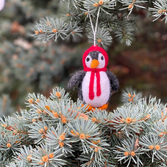 Felted Ornament - Penguin