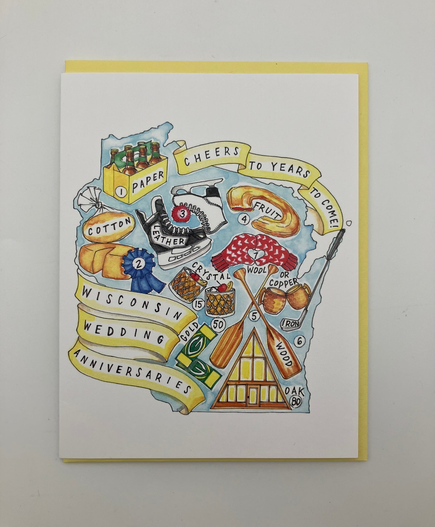 WI Wedding Anniversaries Card