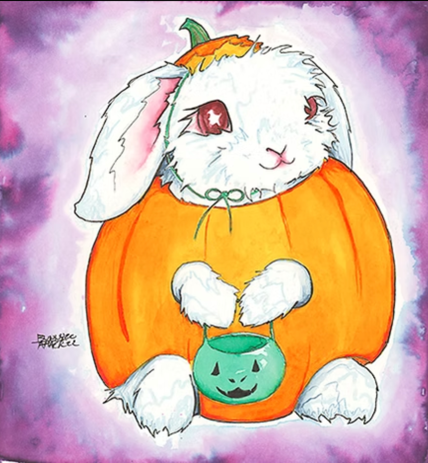 Halloween Bunny Print - Punkin