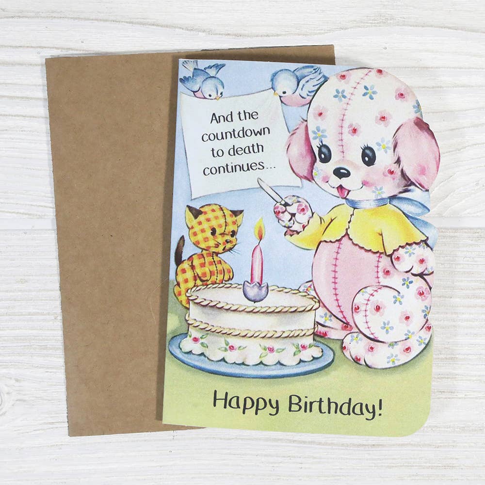 And the Countdown to Death Continues - Funny Birthday Card - The Regal Find