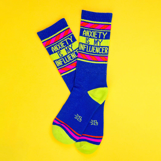 Anxiety is My Influencer Gym Crew Socks - The Regal Find