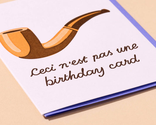 Magritte Pipe Birthday Card