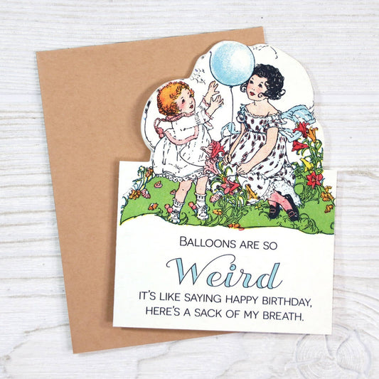 Balloons Are So Weird - Funny Vintage Birthday Card - The Regal Find