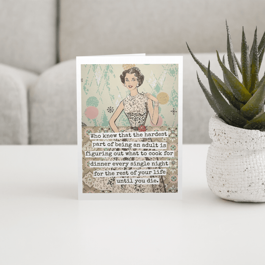 Card. Who Knew That The Hardest... Mom. Mum. Mother. Funny. - The Regal Find