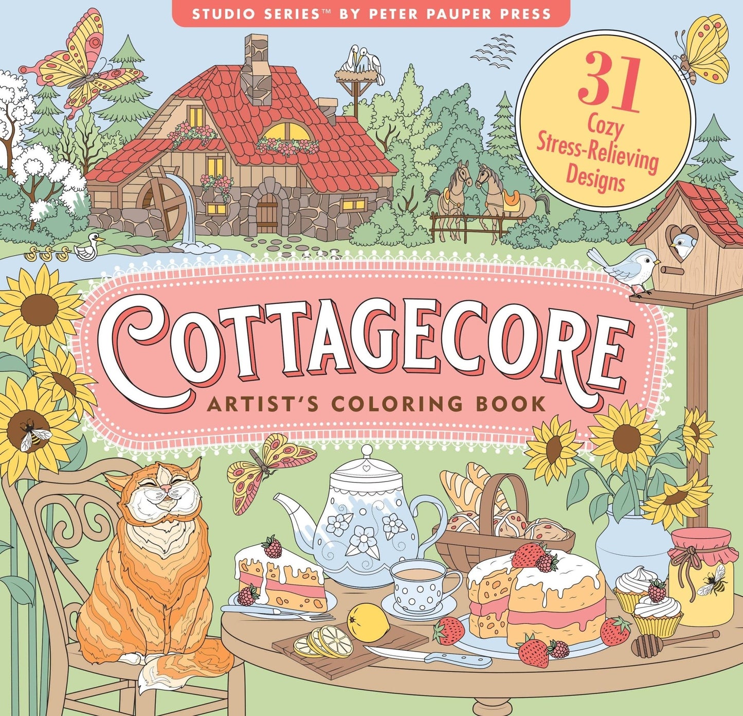 Cottagecore Adult Coloring Book - The Regal Find
