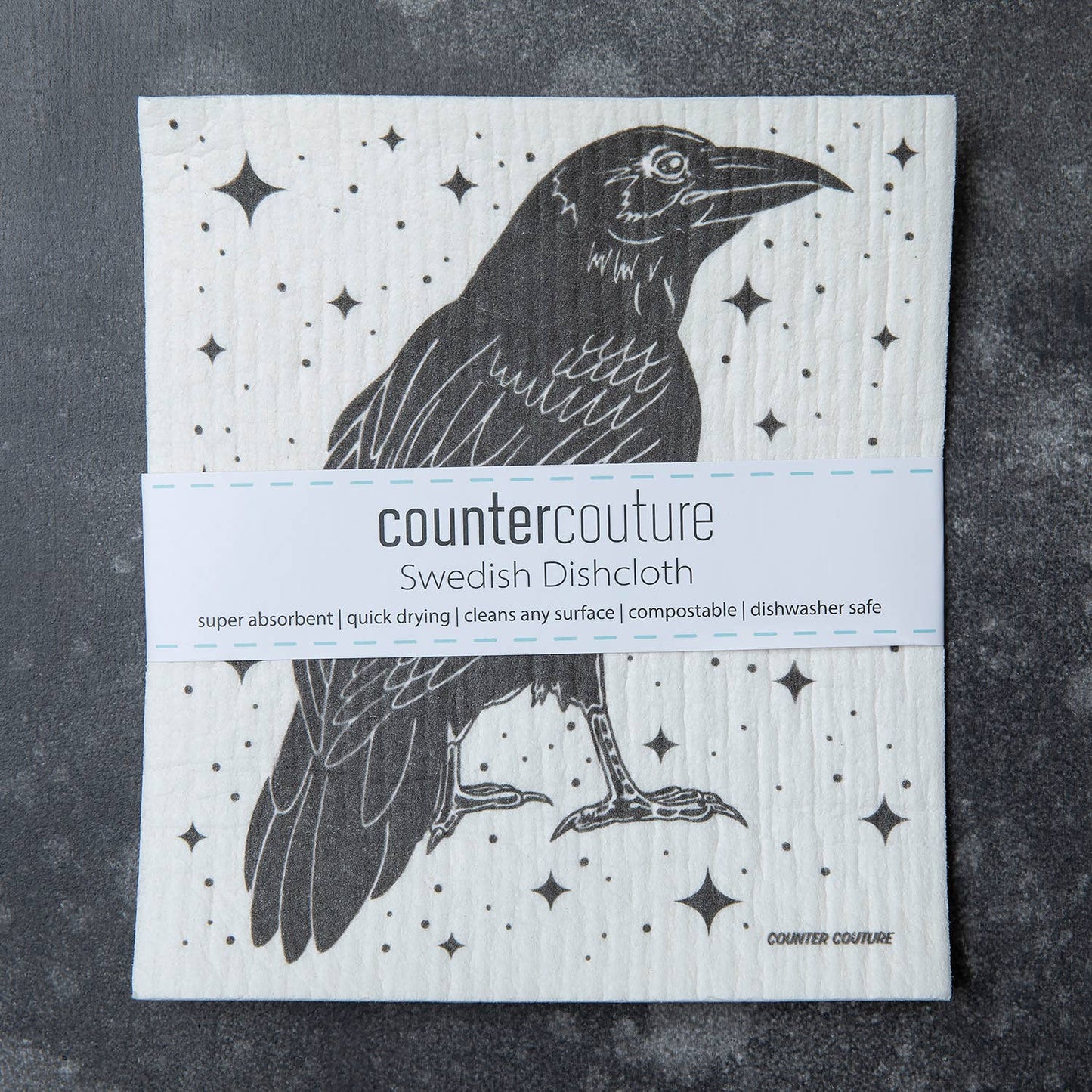 Raven Swedish Dishcloth | Bird Sponge Cloth