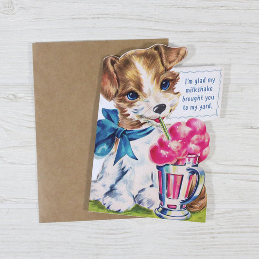 Funny Relationship Valentine Card - Milkshake Theme - The Regal Find