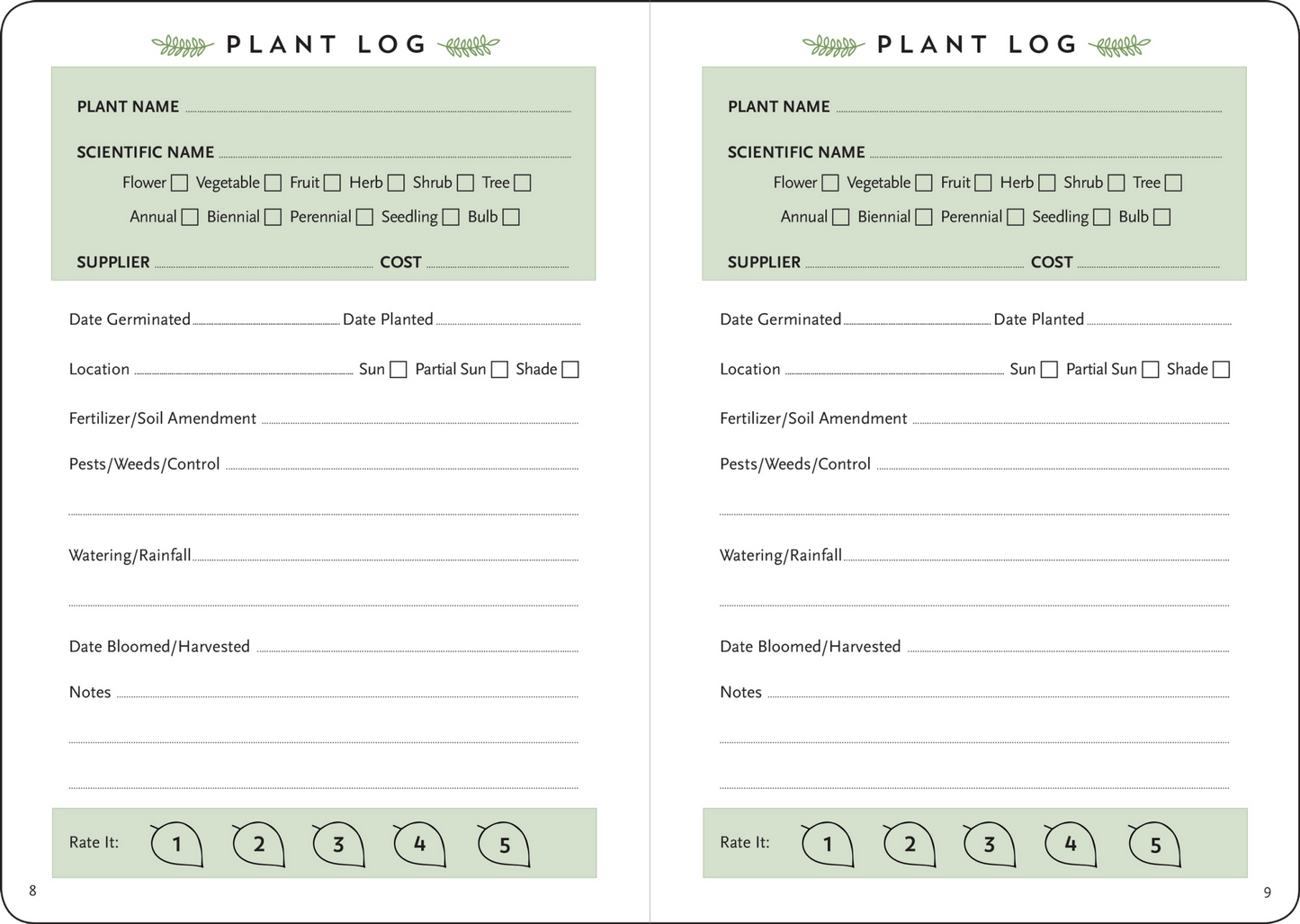 Gardener's Logbook - The Regal Find