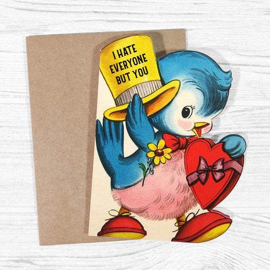 I Hate Everyone but You - Funny Love and Friendship Card - The Regal Find