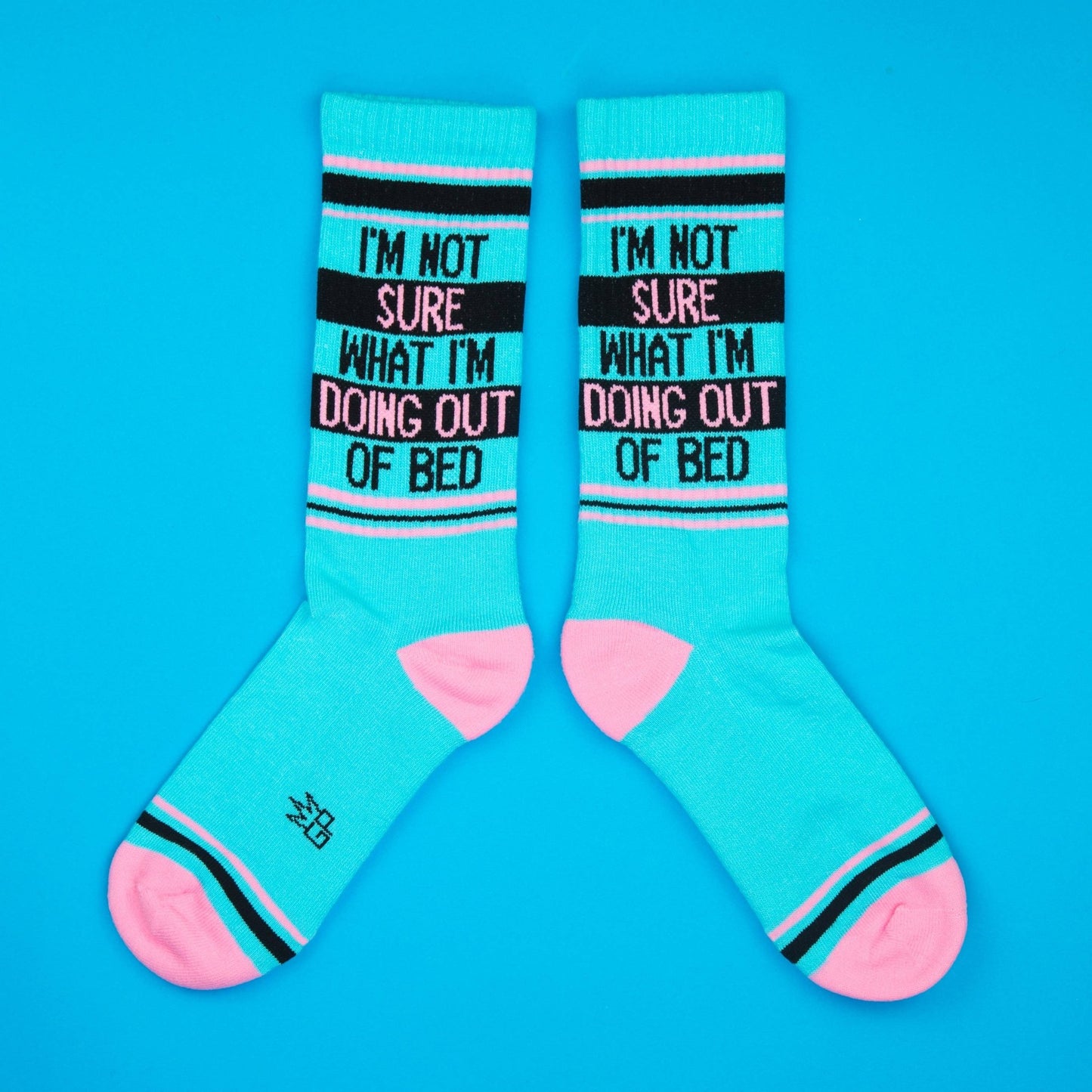 I'm Not Sure What I'm Doing Out Of Bed Gym Crew Socks - The Regal Find