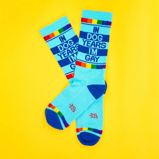 In Dog Years I'm Gay Gym Crew Socks - The Regal Find
