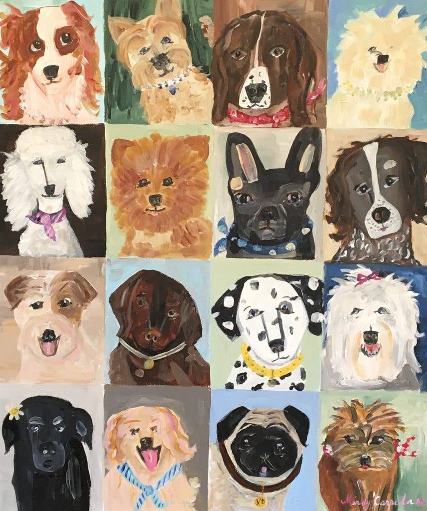 Les Chiens Greeting Card - The Regal Find