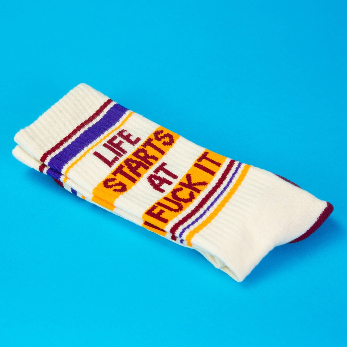 Life Starts At Fuck It Gym Crew Socks - The Regal Find