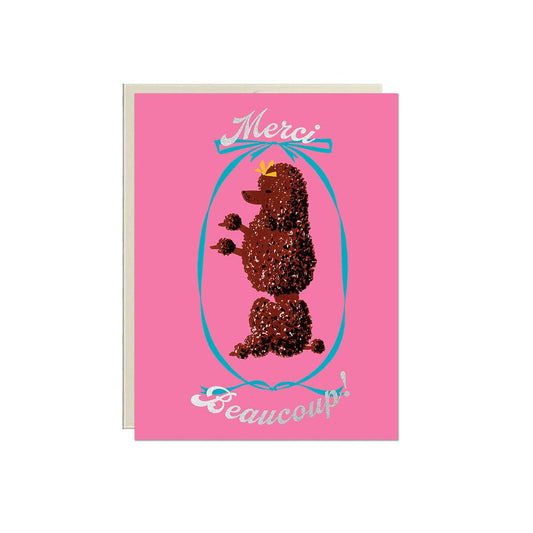 Merci Beaucoup Poodle Card - The Regal Find
