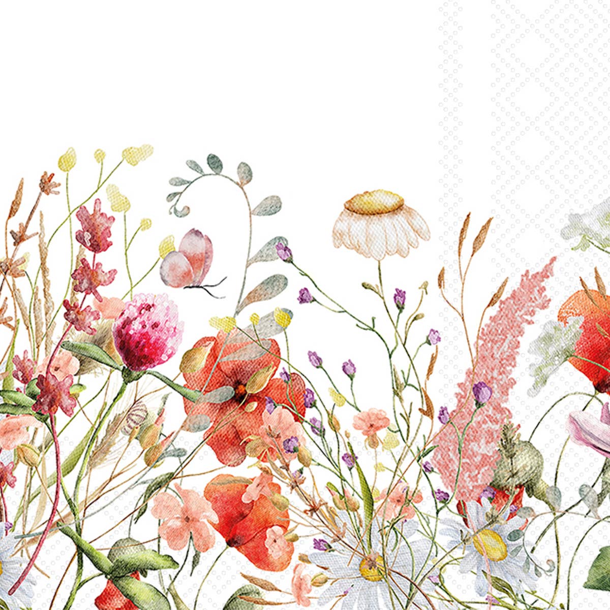 Paper Cocktail Napkins Pack of 20 Field Of Flowers - The Regal Find