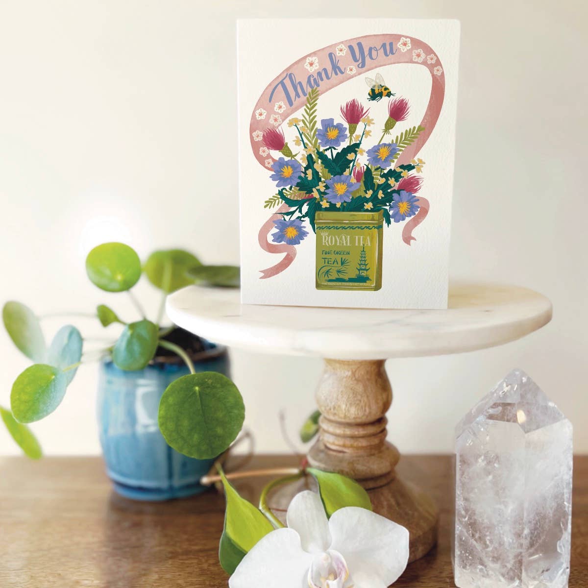 Thank You Tea Tin Greeting Card - The Regal Find