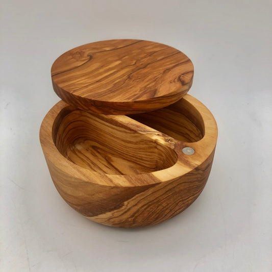 Double Olive Wood Salt Cellar - The Regal Find