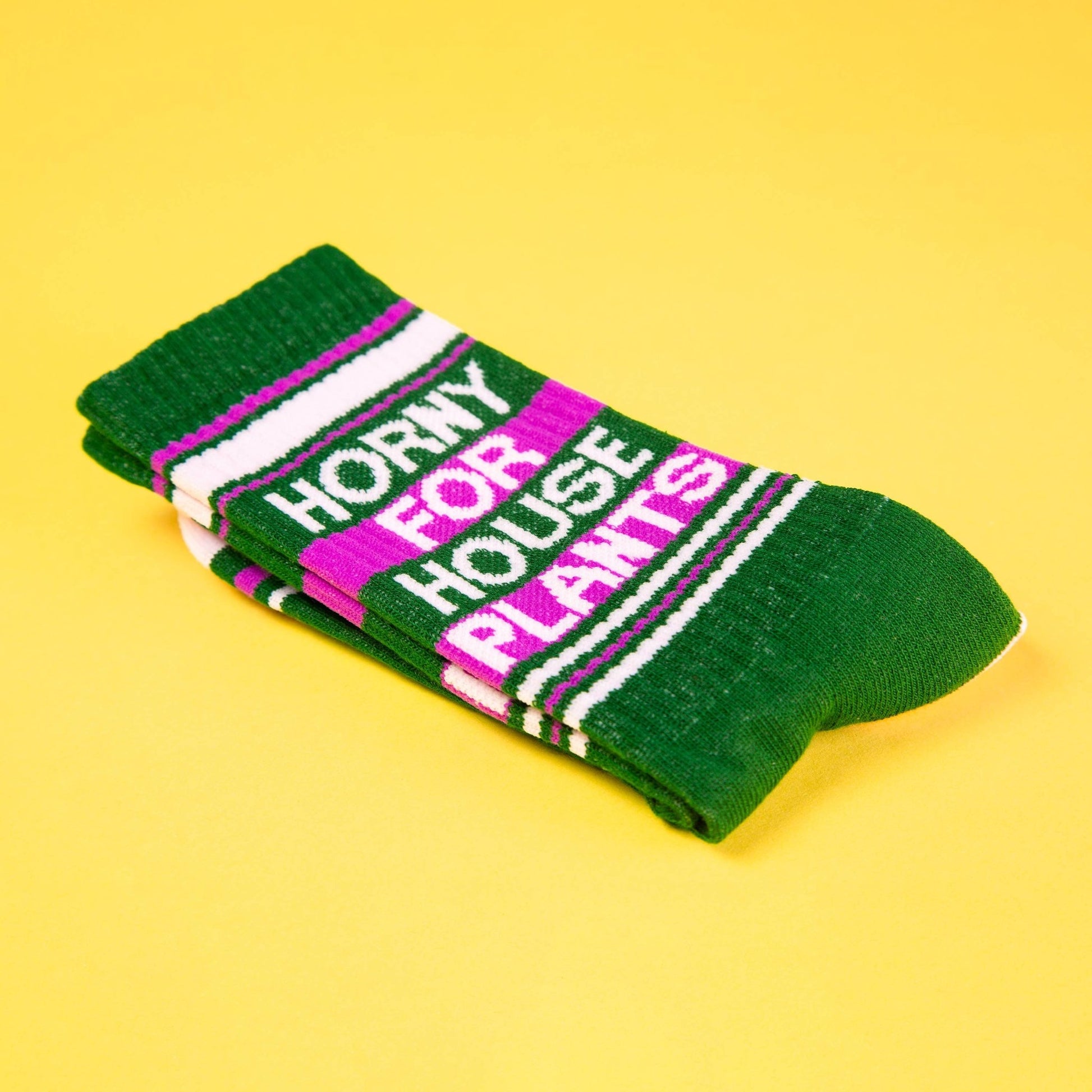 Horny For House Plants Gym Crew Socks - The Regal Find