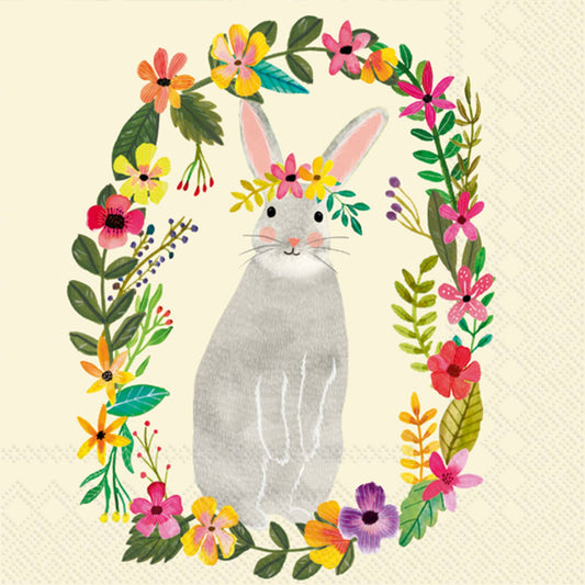 Mia Charro Floral Bunny Paper Cocktail Napkins - The Regal Find