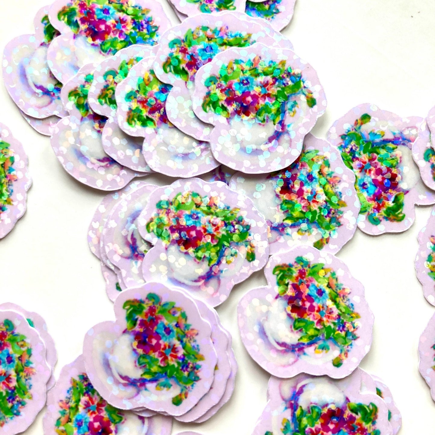 Mini Watercolor Floral Mugs Stickers - The Regal Find