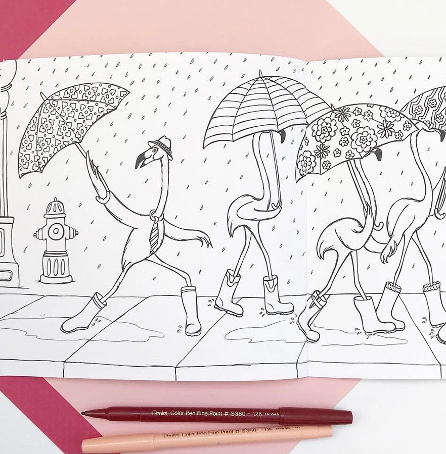 The Pink Flamingos Coloring Book - The Regal Find