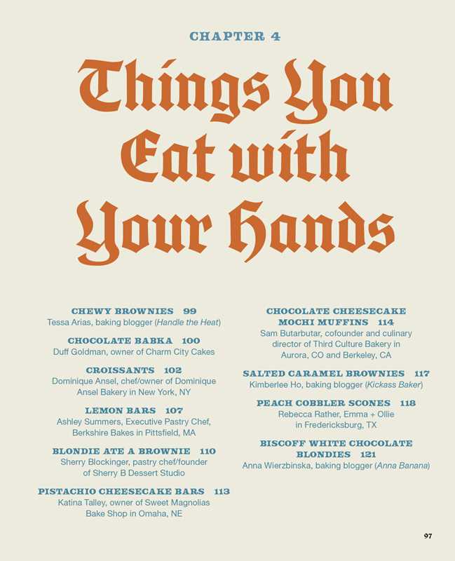 Chapter title page with text 'Things You Eat with Your Hands' on a light background