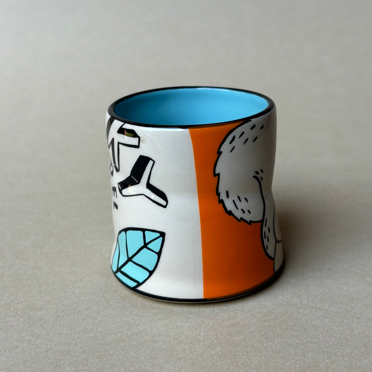 Lucky Squirrel Cup - Medium (Select Orange or Pink): Orange