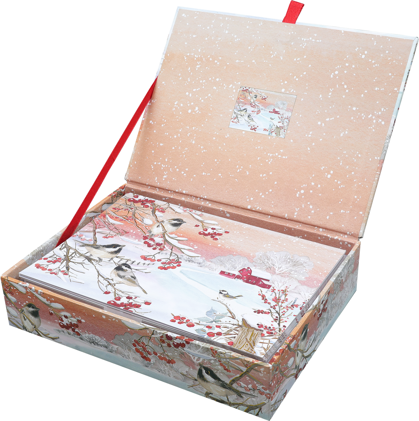Snowy Songbirds Deluxe Boxed Holiday Cards