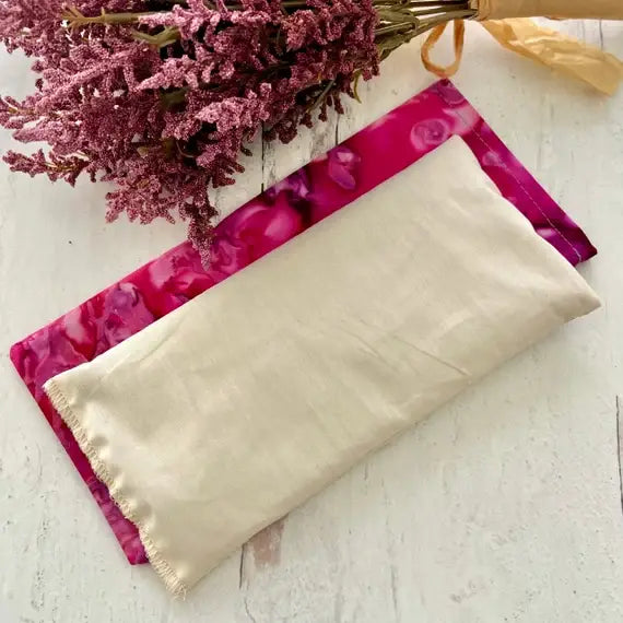 EYE PILLOW unscented/LAVENDER, hot/cold, yoga, meditation: Blue / Unscented FLAXSEED ONLY