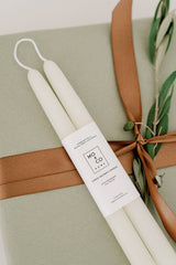 10" & 14" - 100% Beeswax Dipped Candles | Natural White: 10 Inch - The Regal Find