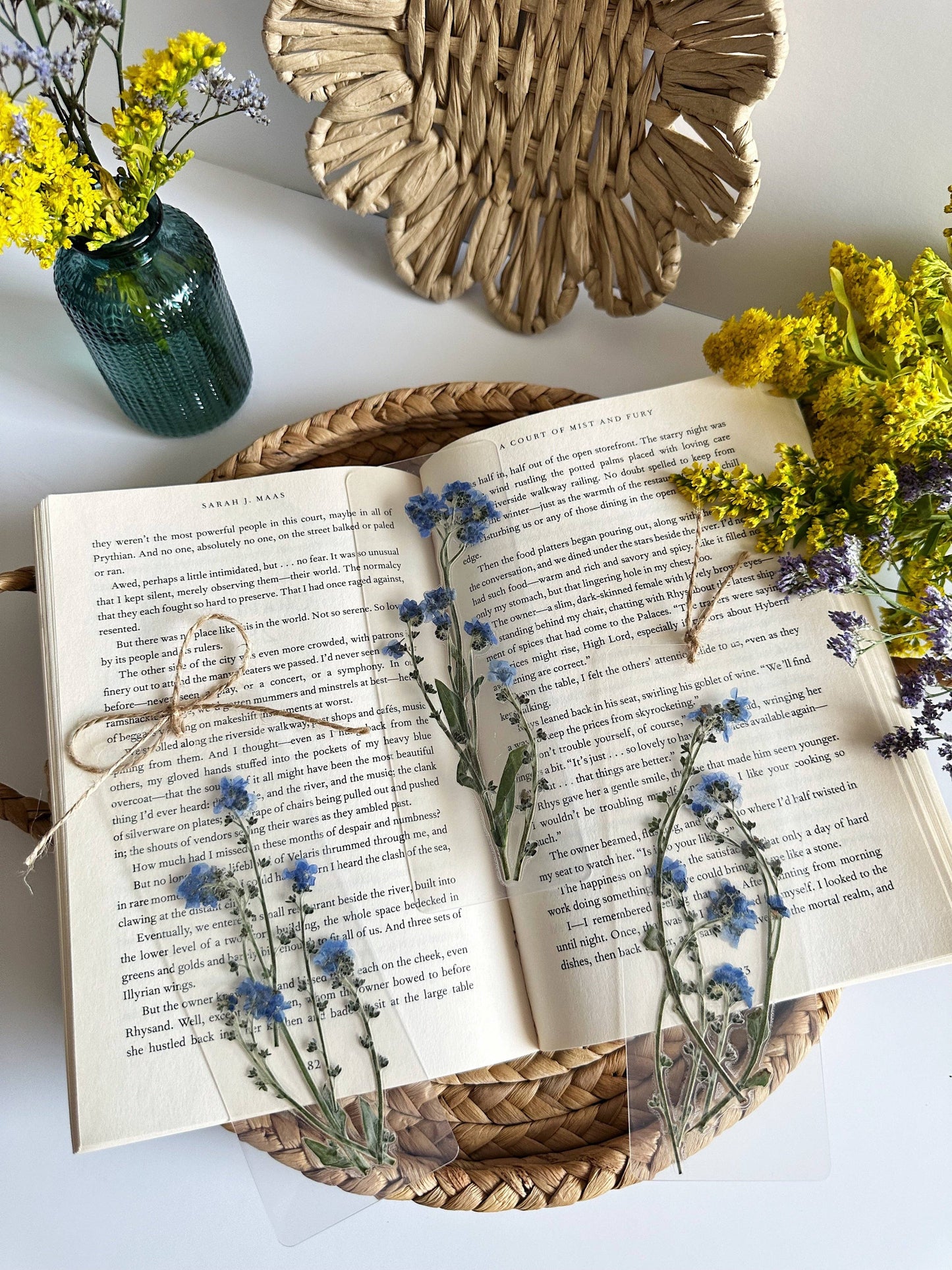 Pressed Forget-Me-Not Bookmark