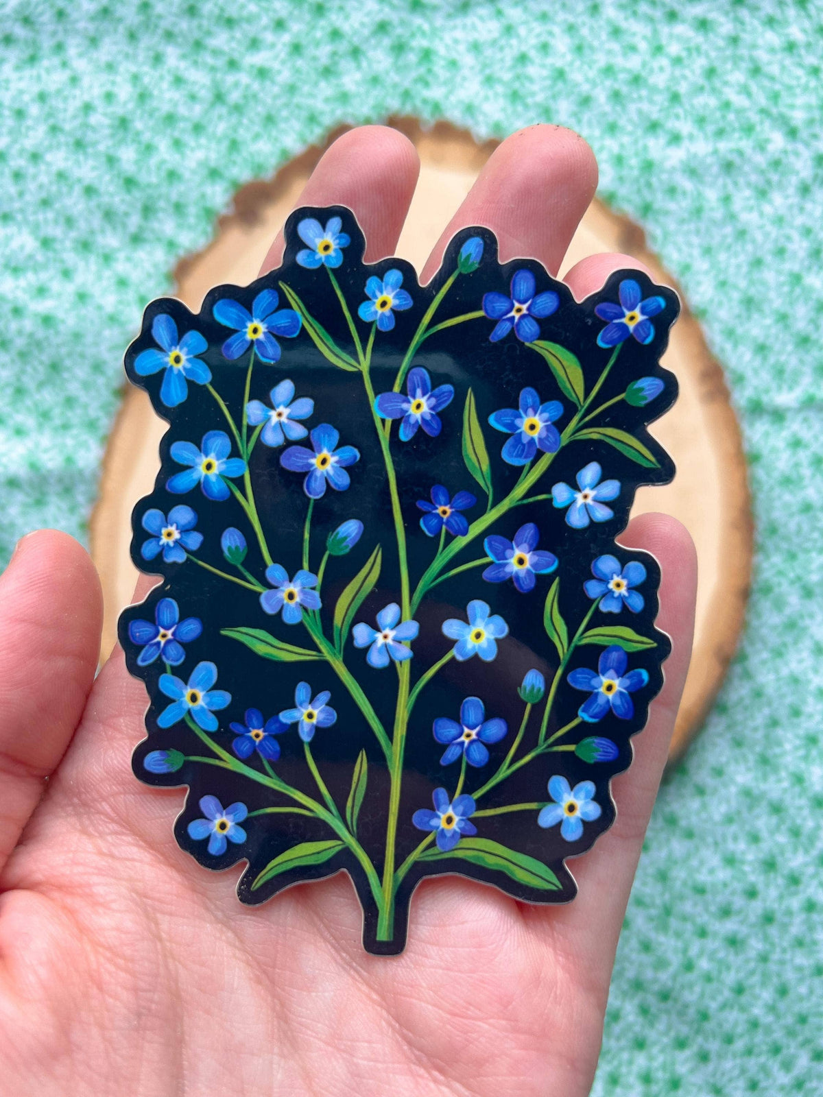 Forget Me Nots Blue Flower Vinyl Sticker Decal