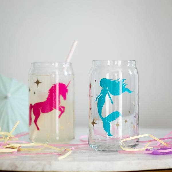 Unicorn Can Glass