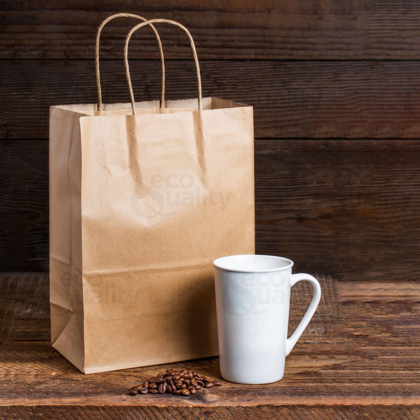 8x4.5x10.25 Tiny Kraft Paper Gift Bags: 250