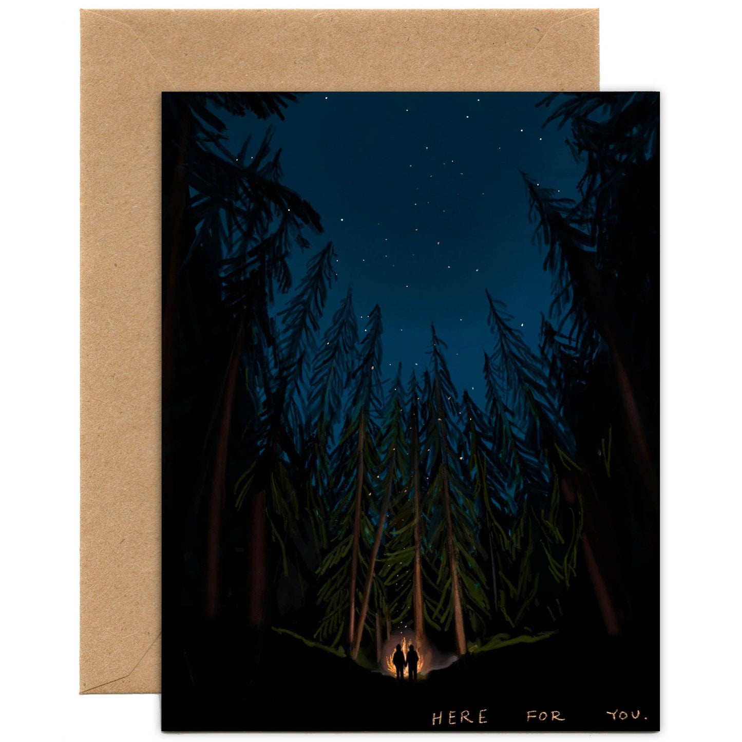 Here for you (Bonfire in the Forest) Card