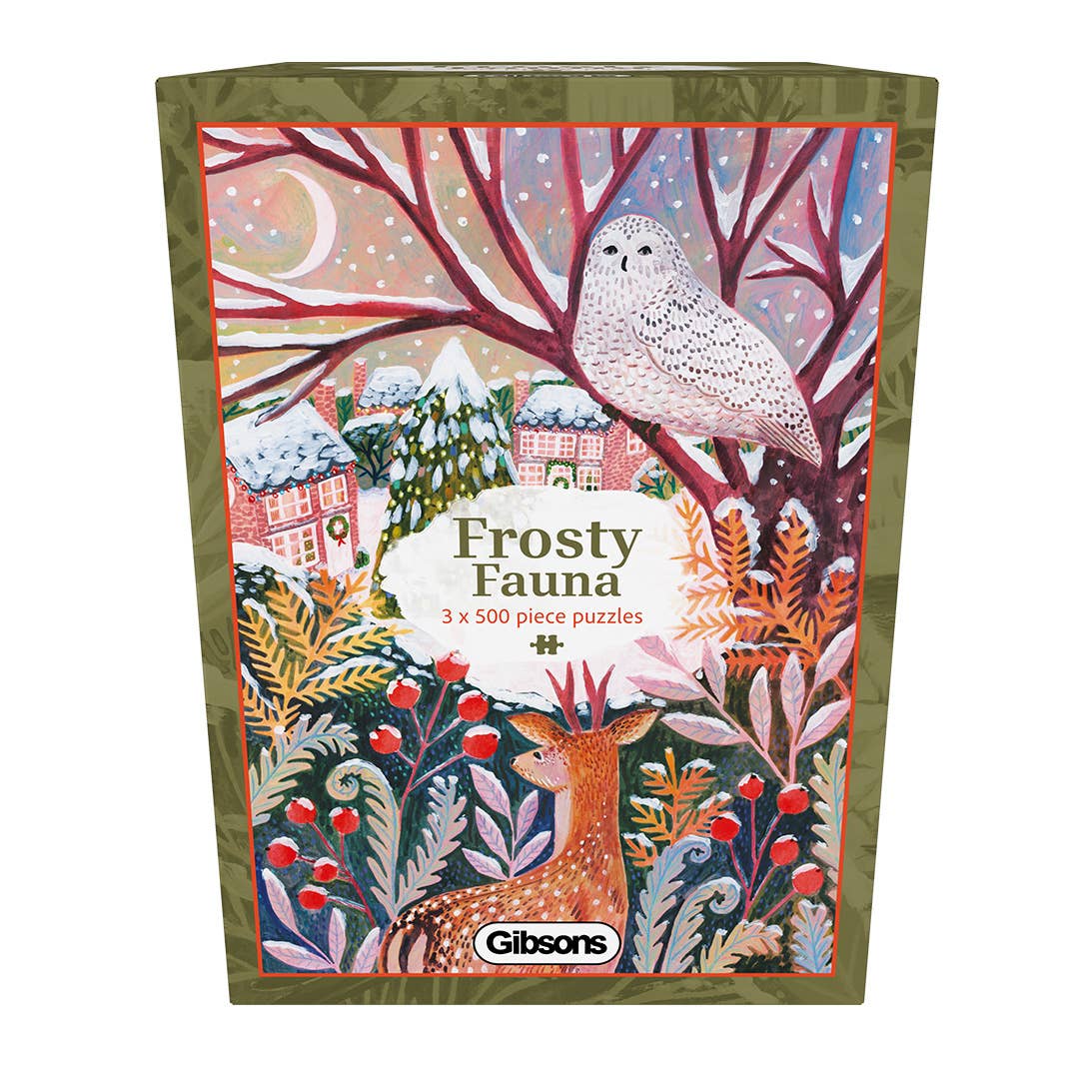 Frosty Fauna 3 x 500 Piece Jigsaw Puzzle