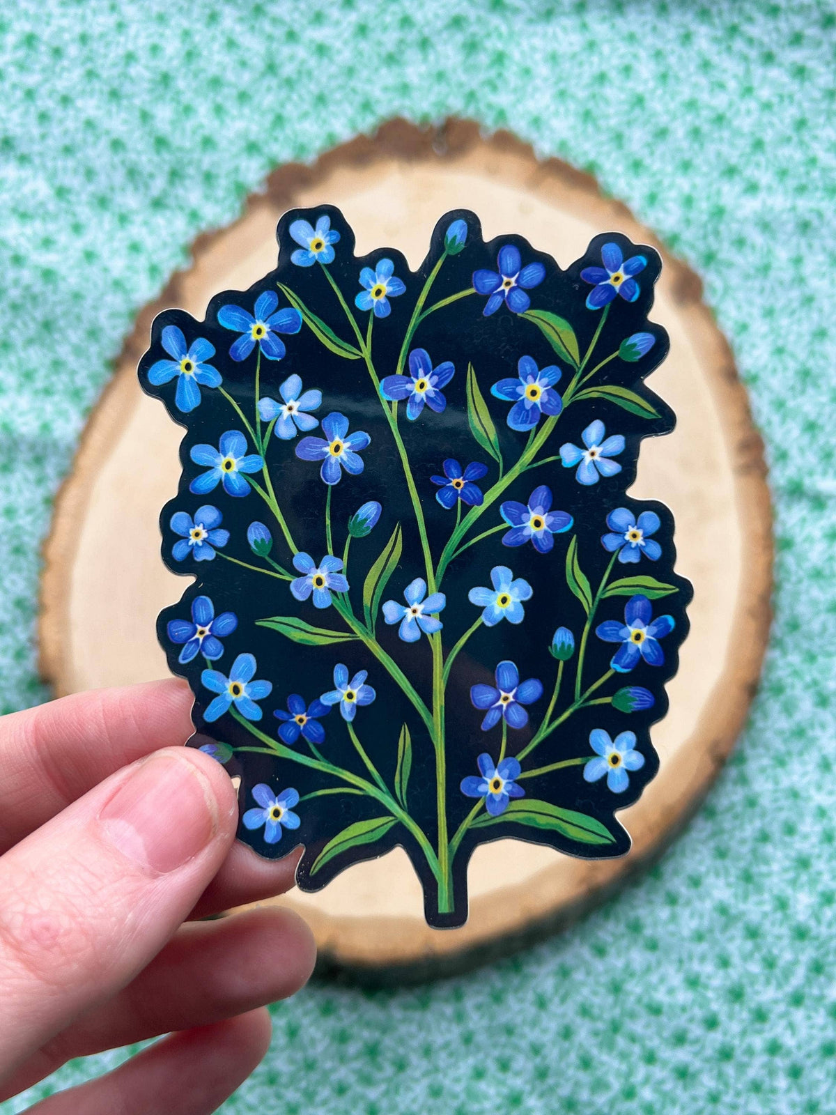 Forget Me Nots Blue Flower Vinyl Sticker Decal