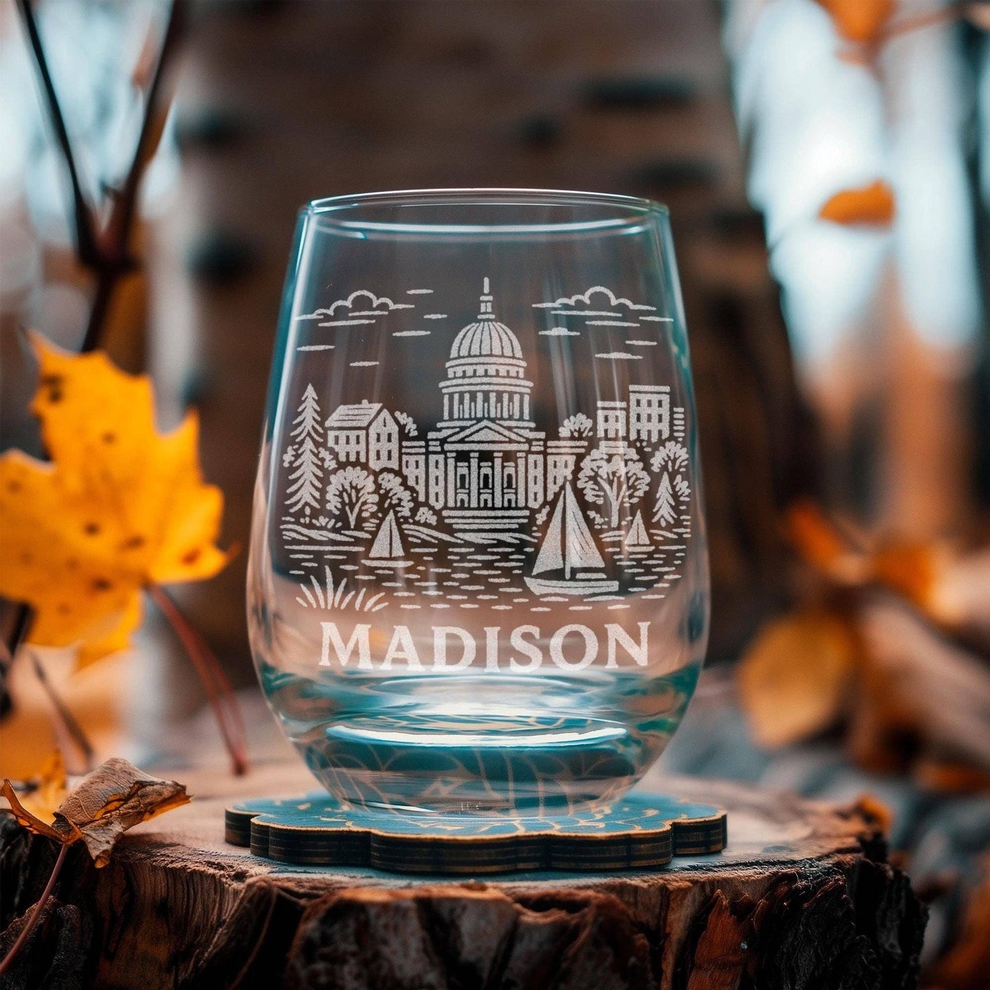 Madison Wisconsin Glasses: Old Fashioned