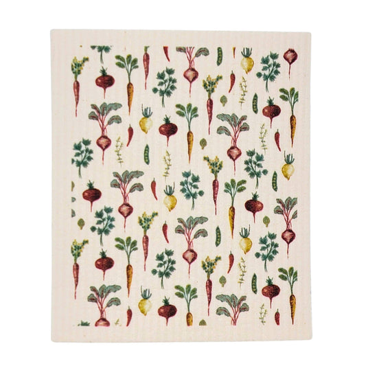 Root Vegetables Collage Swedish Dishcloths - Spring Decor