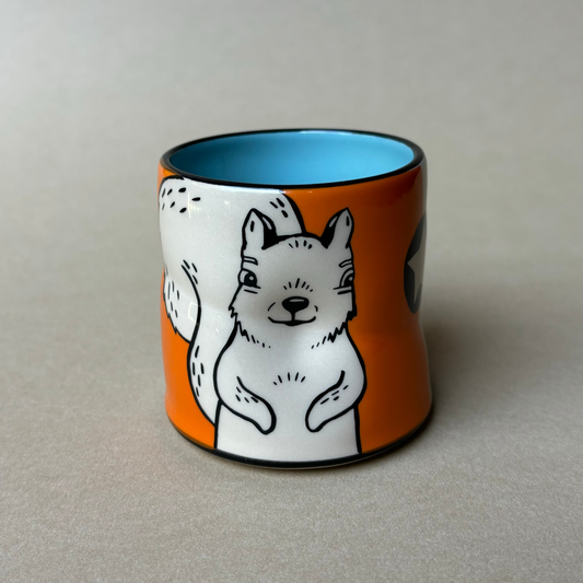 Lucky Squirrel Cup - Medium (Select Orange or Pink): Orange