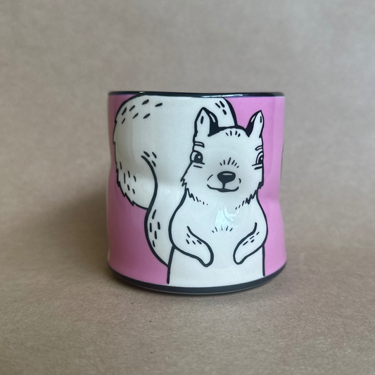 Lucky Squirrel Cup - Medium (Select Orange or Pink): Orange