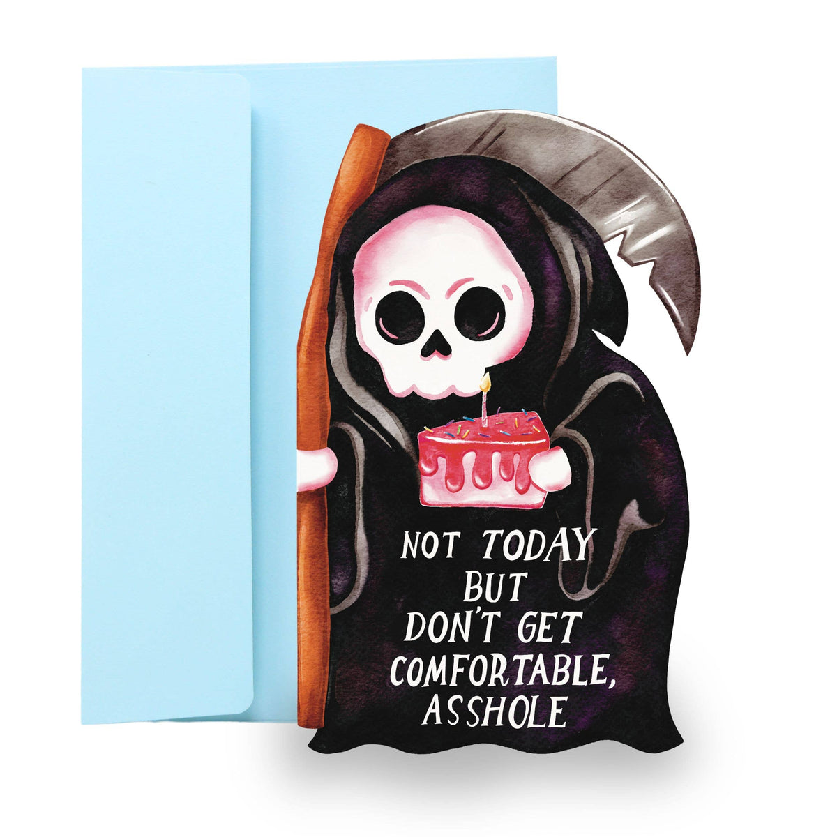 Grim Reaper Not Today - Birthday Card