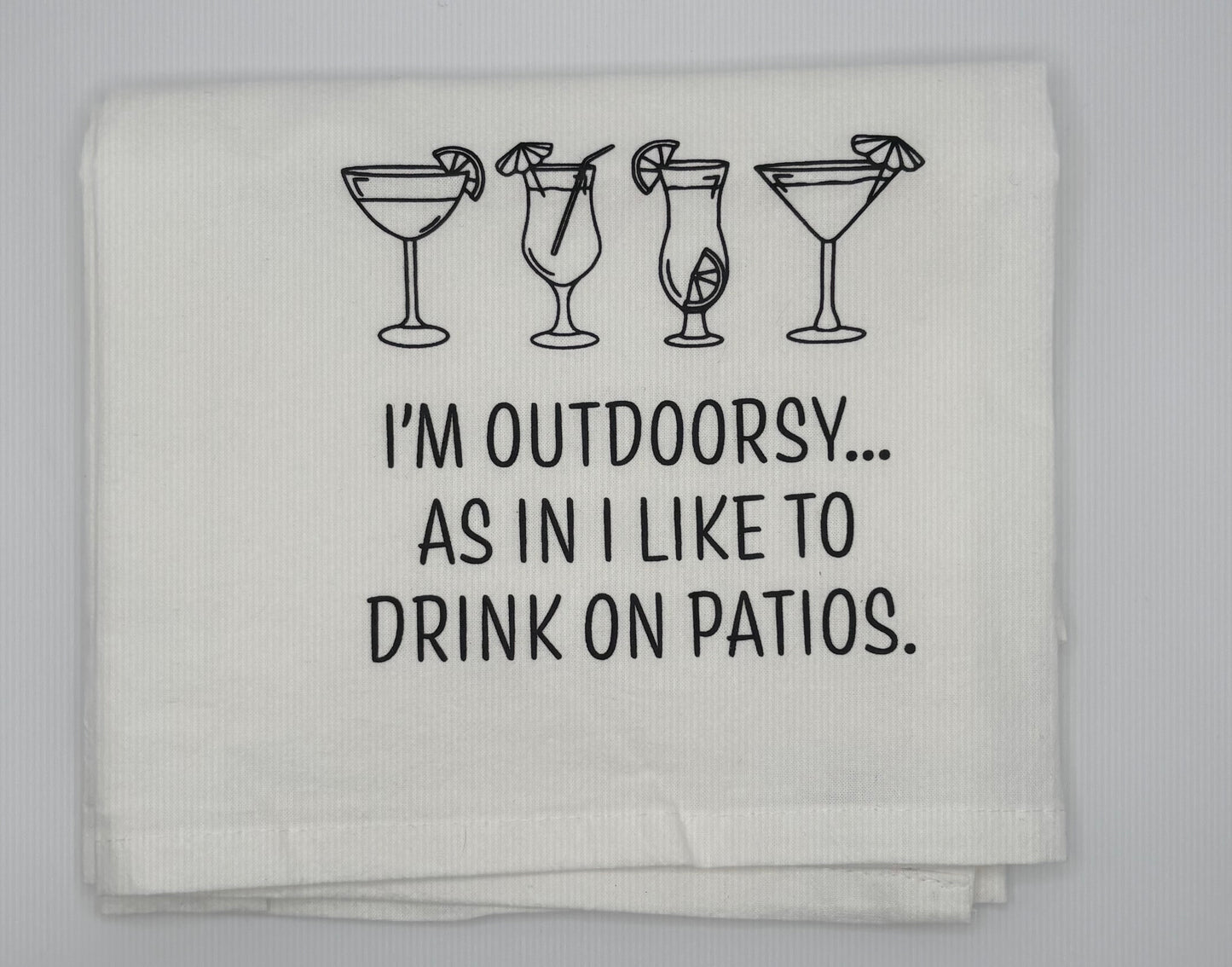 I'm Outdoorsy Dish Towel
