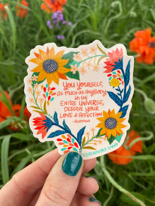 Love and Affection - Buddha Quote Sticker