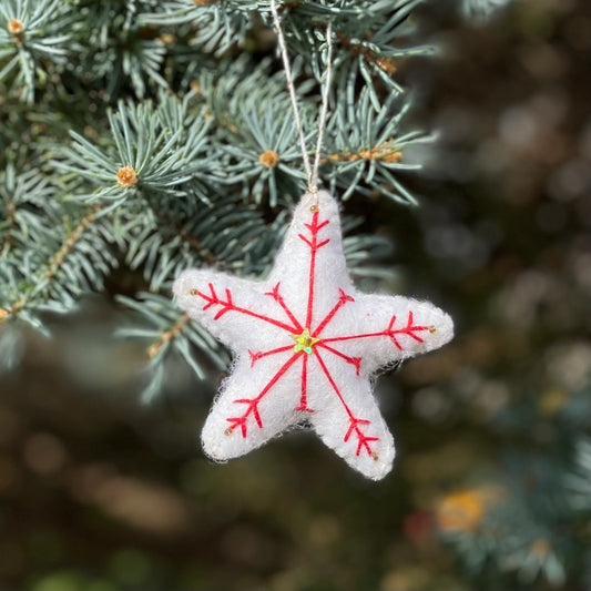 Felted Ornament - Scandinavian Star
