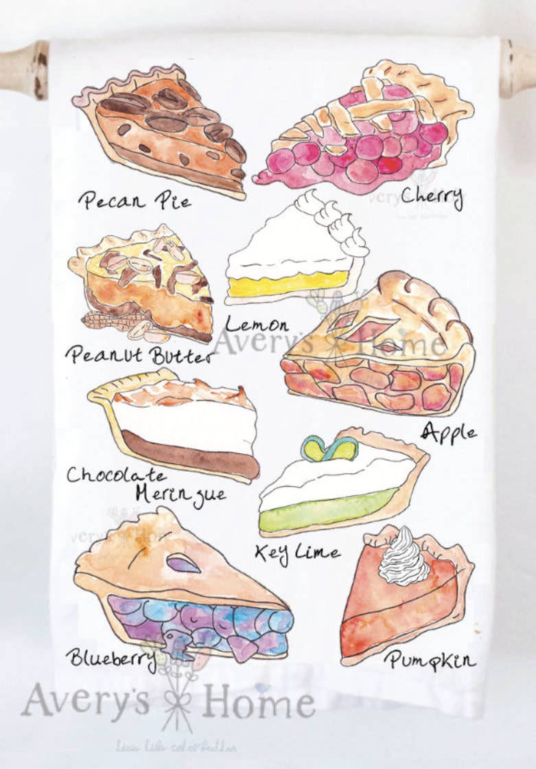 Favorite Apple Chocolate Key Lime Pie Tea Towel